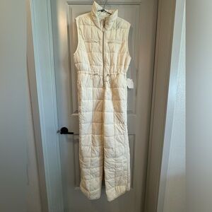 Free People Movement Pippa Packable Puffer Suit Quilted Ivory M